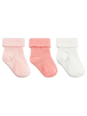 Civil Baby Kıvrık Basic 3'lü 6- Bebek Kız Çorap Set