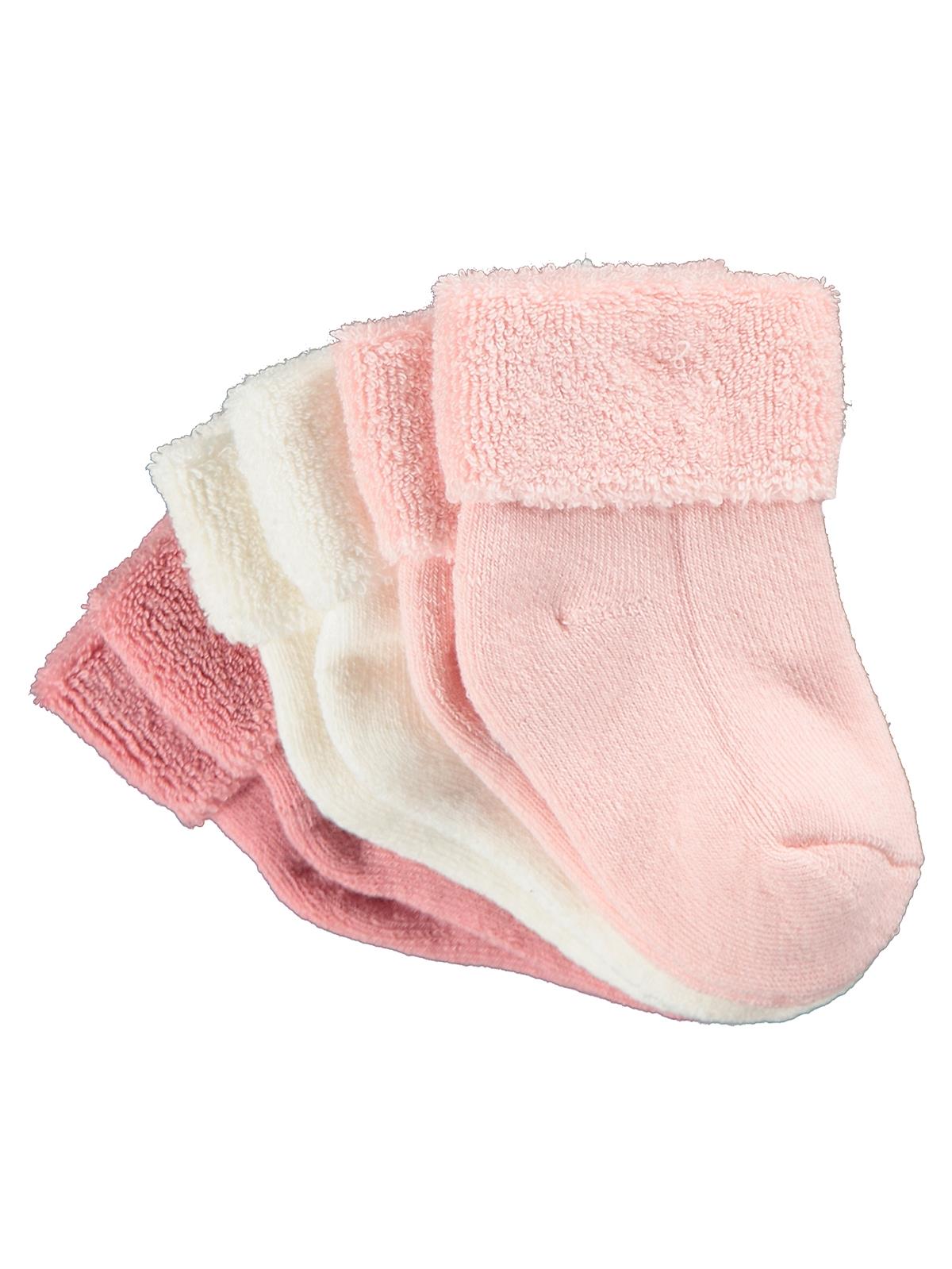 Civil Baby Basic Kıvrık Havlu 6-18 Ay 3'lü Bebek Kız Çorap Set