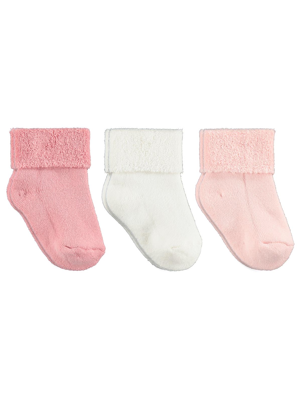 Civil Baby Basic Kıvrık Havlu 6-18 Ay 3'lü Bebek Kız Çorap Set