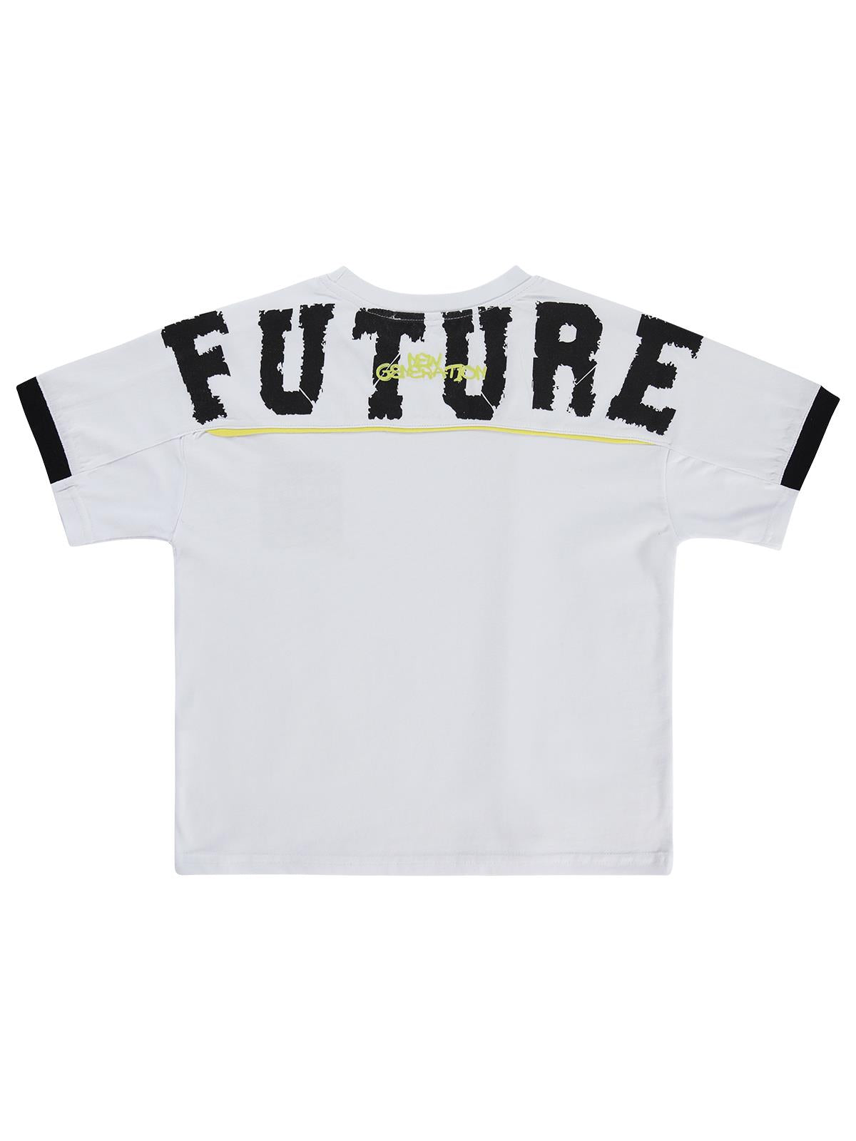 Civil Boys Future Baskılı 10-13 Yaş Tişört - Beyaz