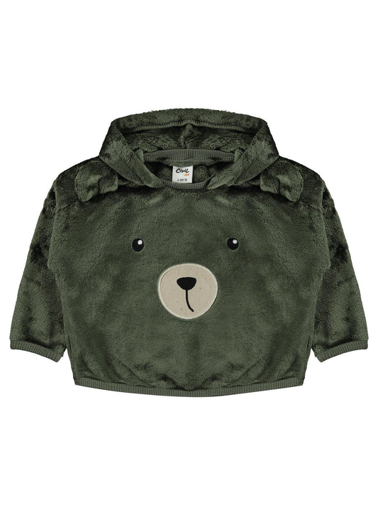 Civil Baby Ayıcık Nakışlı 6-18 Ay Sweatshirt - Haki
