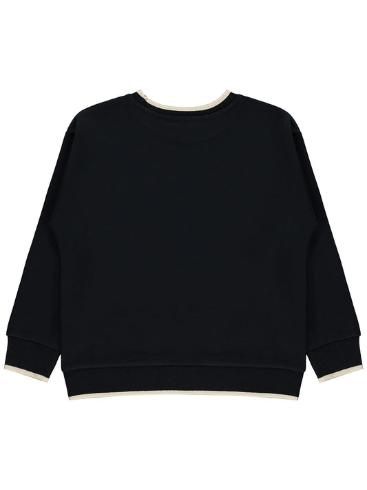 Civil Erkek Çocuk Pike Active Sweatshirt | Pike Uzun Kol Kapşonlu | Okul Kreş ve Günlük Kullanım - Siyah