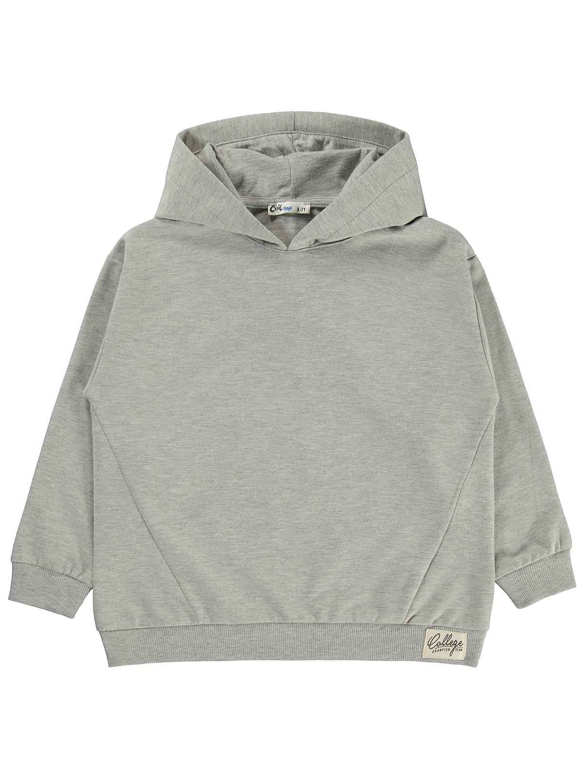 Civil Boys Basic Kapşonlu 10-13 Yaş Sweatshirt - Gri
