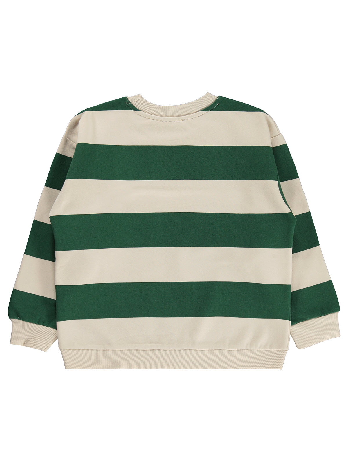 Civil Boys Kalın Çizgili Basic 6-9 Yaş Sweatshirt - Yeşil