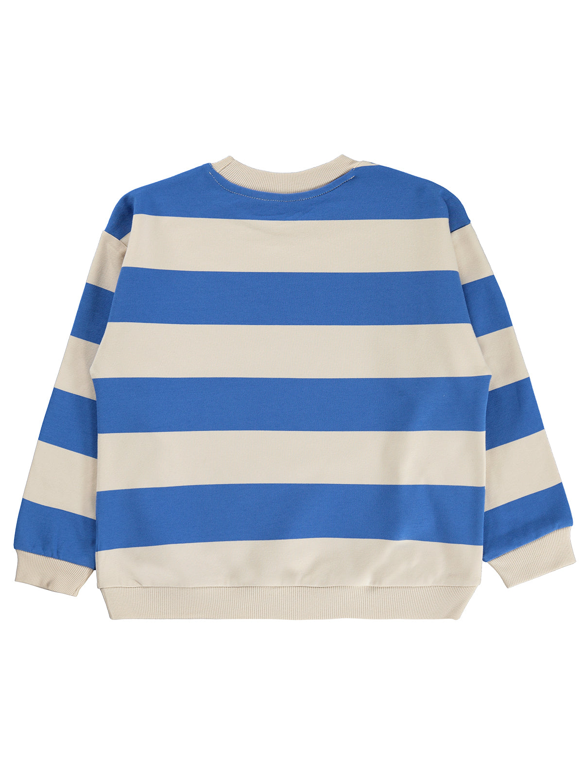 Civil Boys Kalın Çizgili Basic 6-9 Yaş Sweatshirt - Mavi