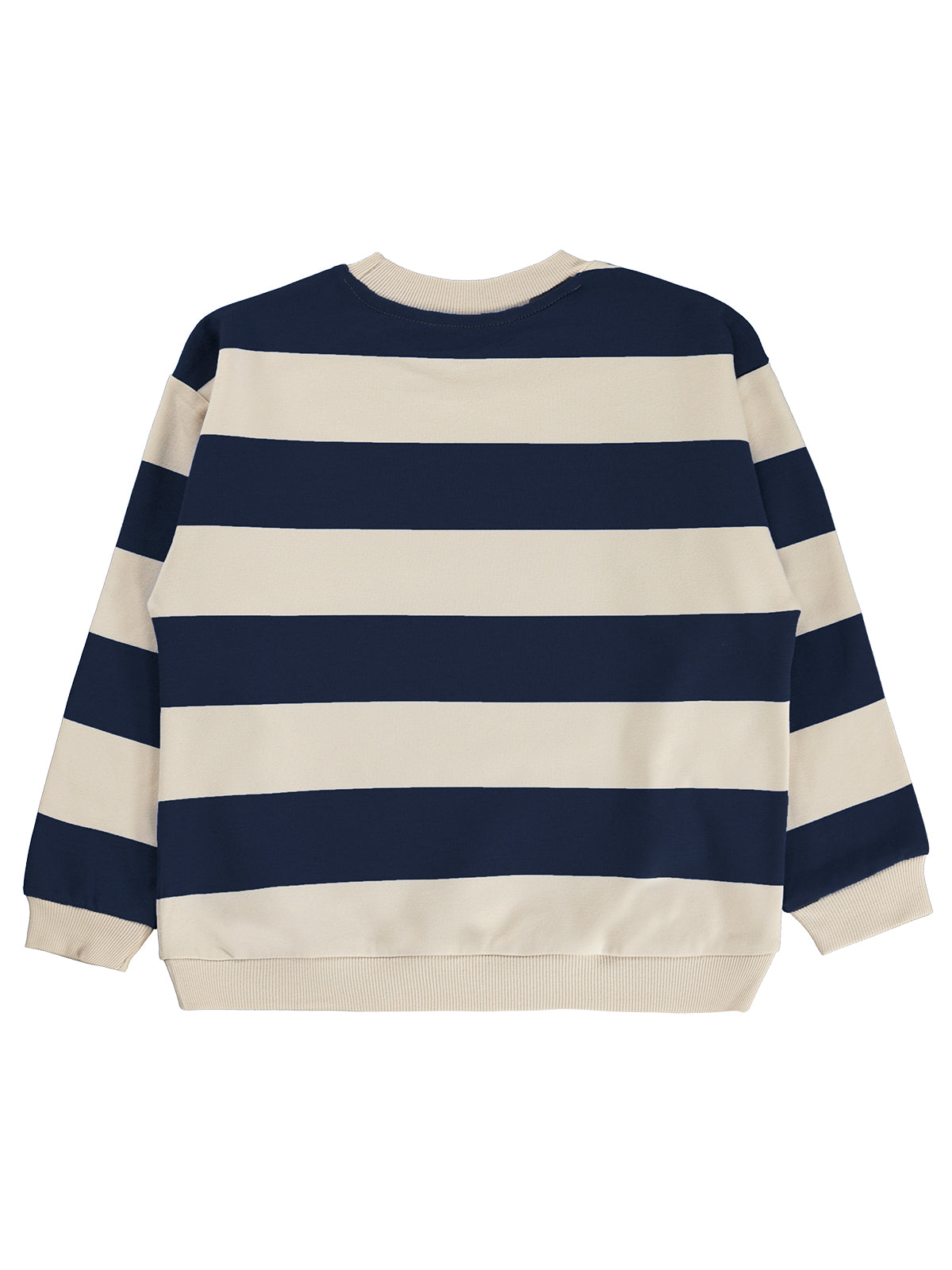Civil Boys Kalın Çizgili Basic 6-9 Yaş Sweatshirt - Lacivert