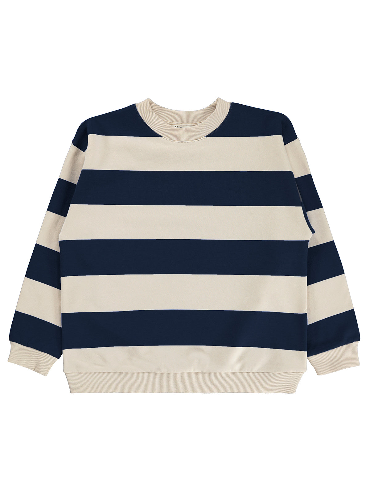 Civil Boys Kalın Çizgili Basic 6-9 Yaş Sweatshirt - Lacivert