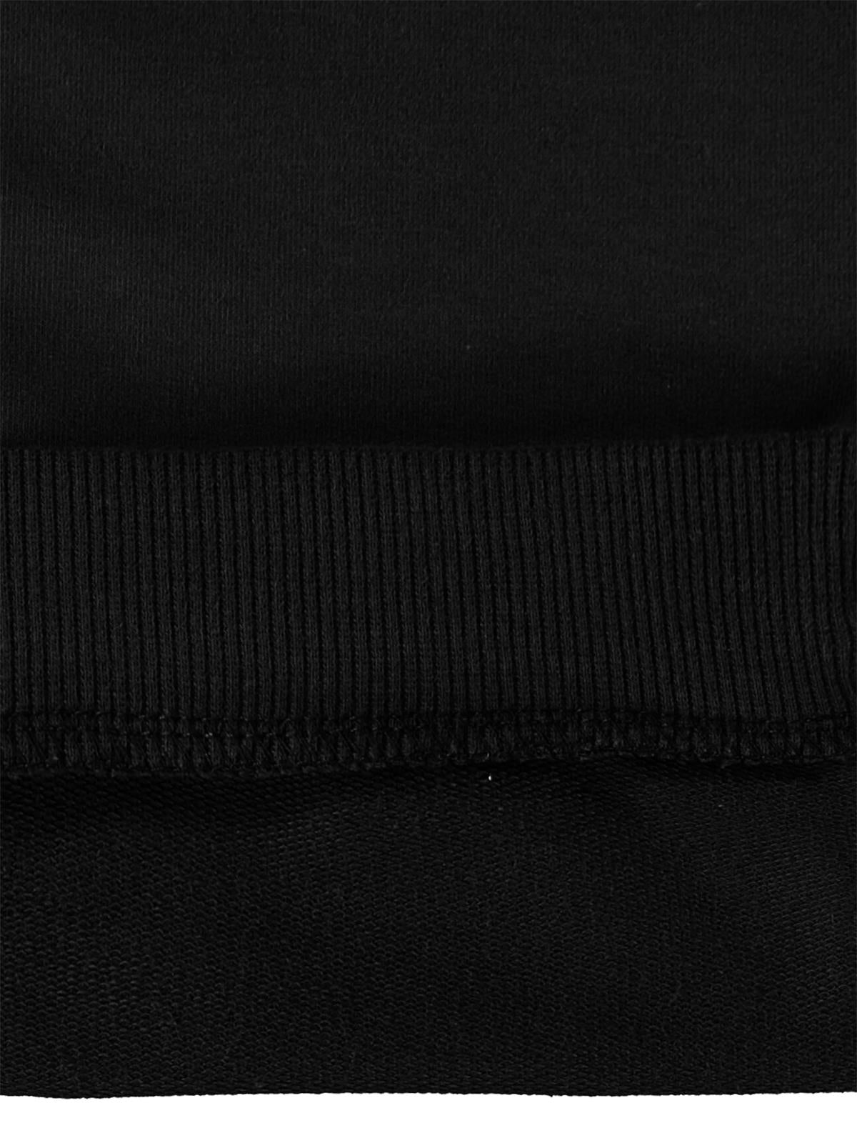 Civil Erkek Çocuk Basic Sweatshirt | Fırçalı 2 İp Uzun Kol | Okul Kreş ve Günlük Kullanım - Siyah