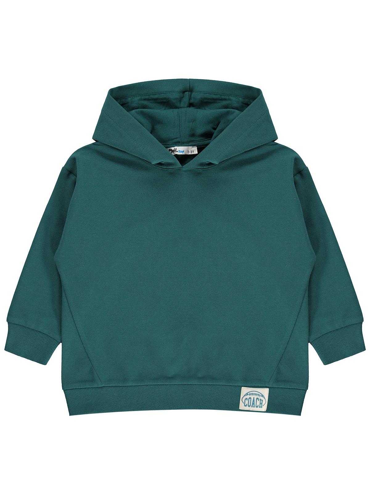 Civil Boys Basic Kapşonlu 2-5 Yaş Sweatshirt - Yeşil