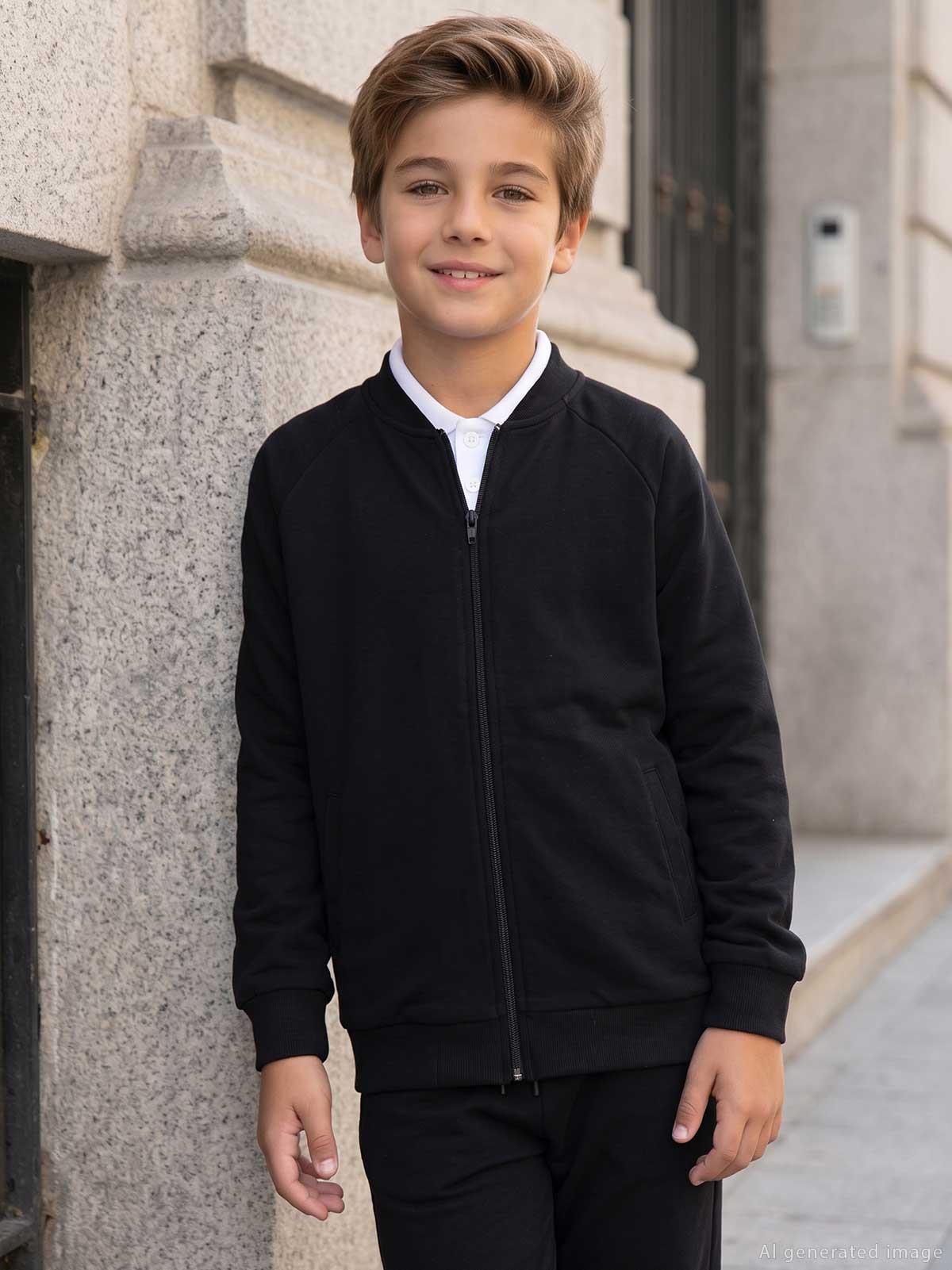 Civil Boys Pike 6-9 Yaş Hırka - Siyah