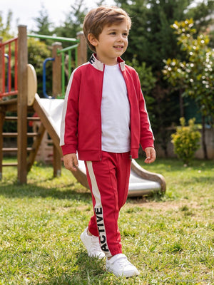 Civil Boys Erkek Çocuk Pike Active Eşofman Altı | Pike | Okul Kreş ve Günlük Kullanım - Bordo