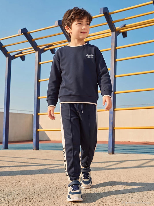 Civil Erkek Çocuk Pike Active Sweatshirt | Pike Uzun Kol Kapşonlu | Okul Kreş ve Günlük Kullanım - Lacivert