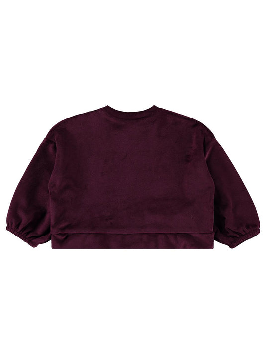 Civil Baby Fransız Kadife Fiyonklu 6-18 Ay Sweatshirt - Lila
