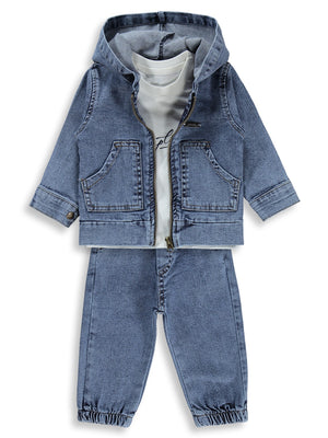 Concept Ceketli 3 Lü 6-18 Ay Takım - Mavi