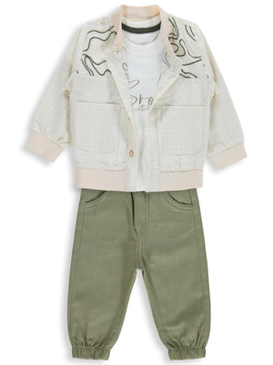 Concept Hırkalı 3 Lü 6-18 Ay Takım - Yeşil