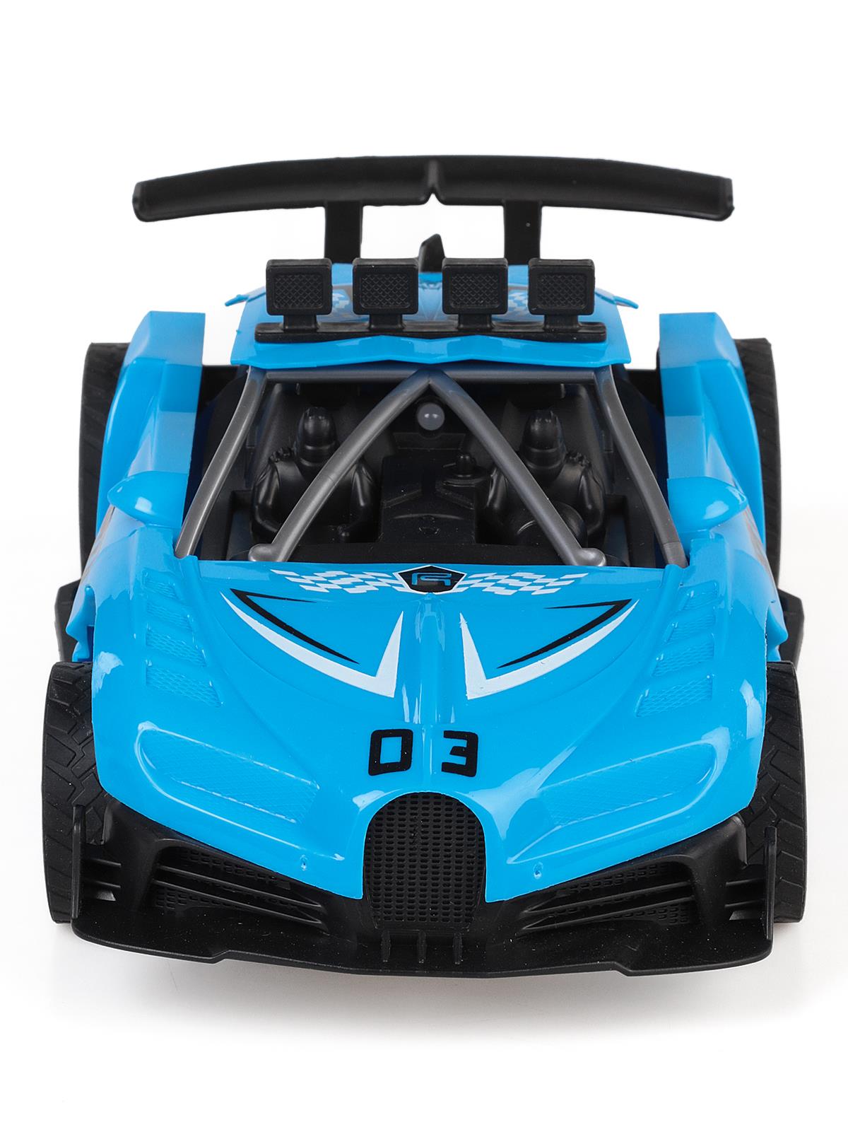 Seher Oyuncak Büyük Boy 1:14 Yarışçı Uzaktan Kumandalı Araba 2.4G Işıklı Ve Duman Atan - Mavi