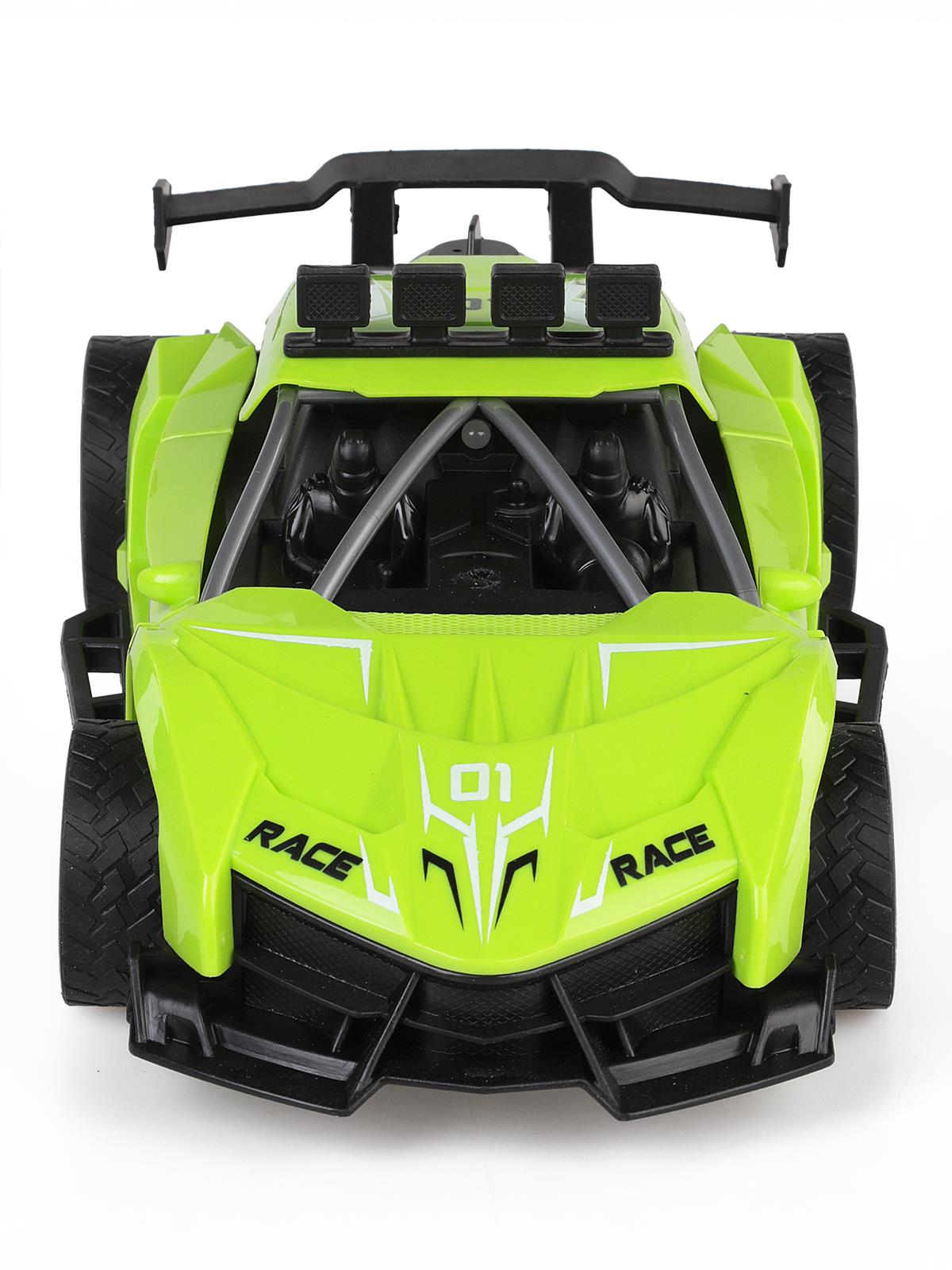 Seher Oyuncak Büyük Boy 1:14 Yarışçı Uzaktan Kumandalı Araba 2.4G Işıklı Ve Duman Atan - Yeşil