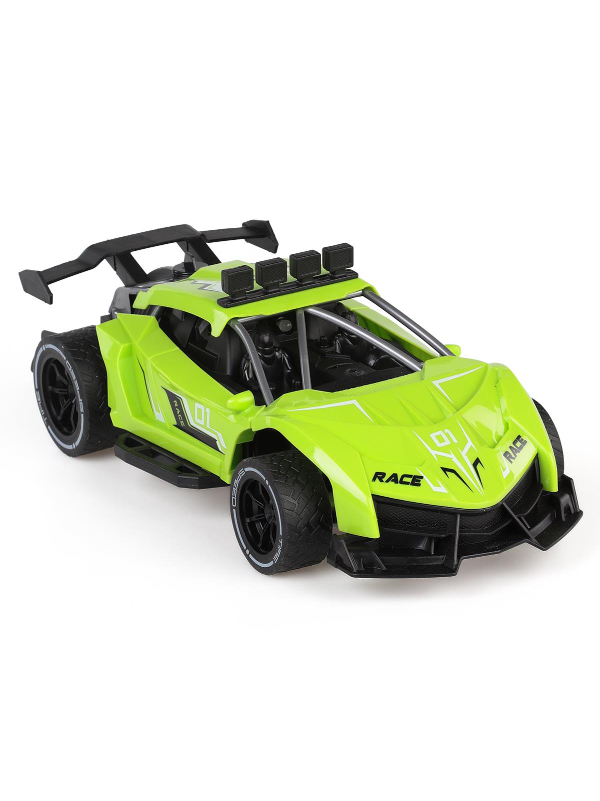 Seher Oyuncak Büyük Boy 1:14 Yarışçı Uzaktan Kumandalı Araba 2.4G Işıklı Ve Duman Atan - Yeşil