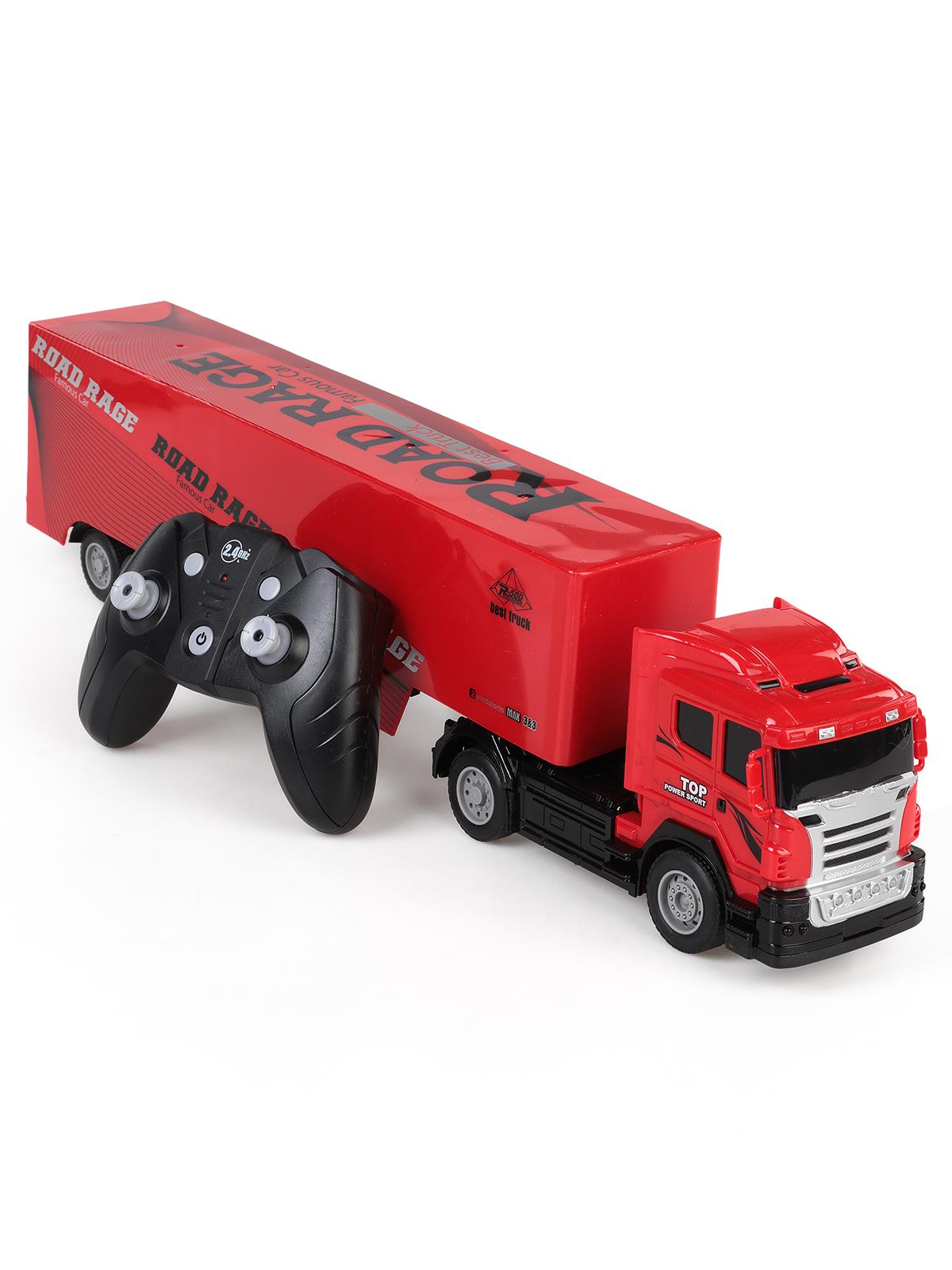 Seher Oyuncak 1:32 Uzaktan Kumandalı Tır Kapalı Dorseli - Kırmızı