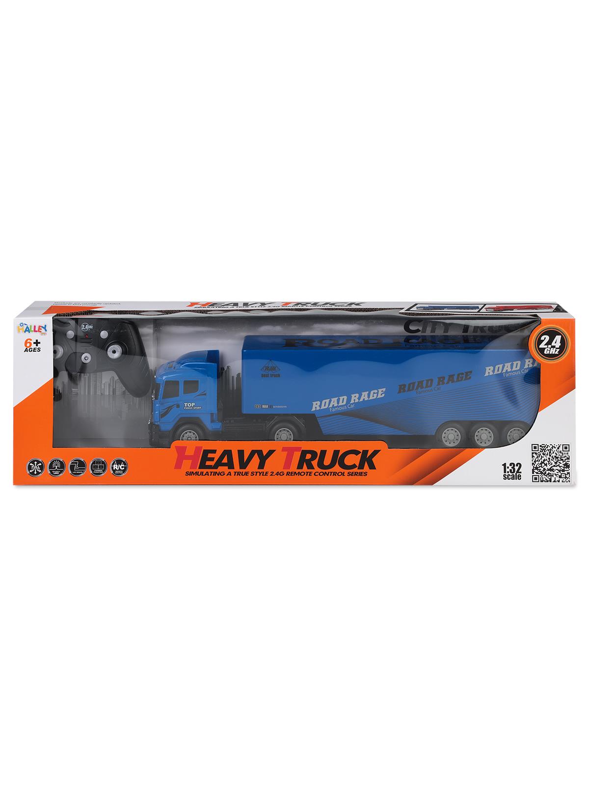 Seher Oyuncak 1:32 Uzaktan Kumandalı Tır Kapalı Dorseli - Mavi