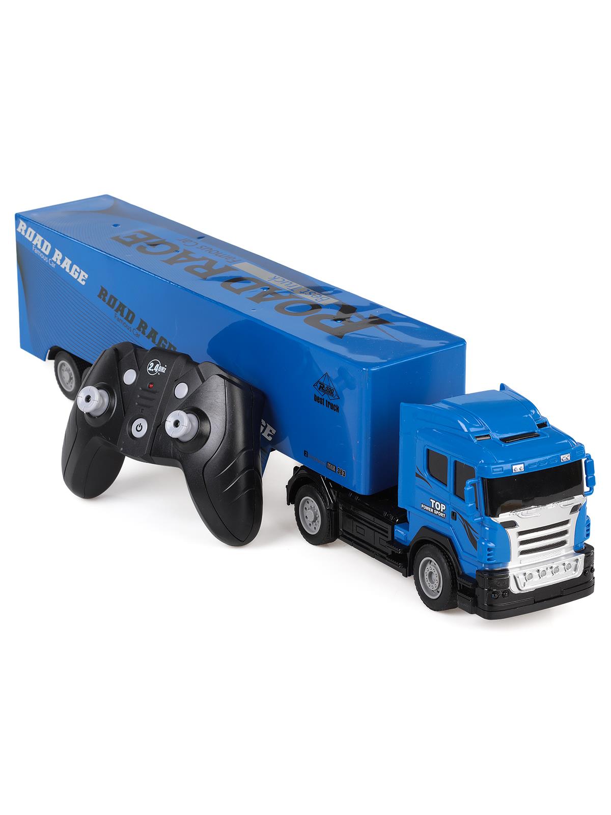 Seher Oyuncak 1:32 Uzaktan Kumandalı Tır Kapalı Dorseli - Mavi