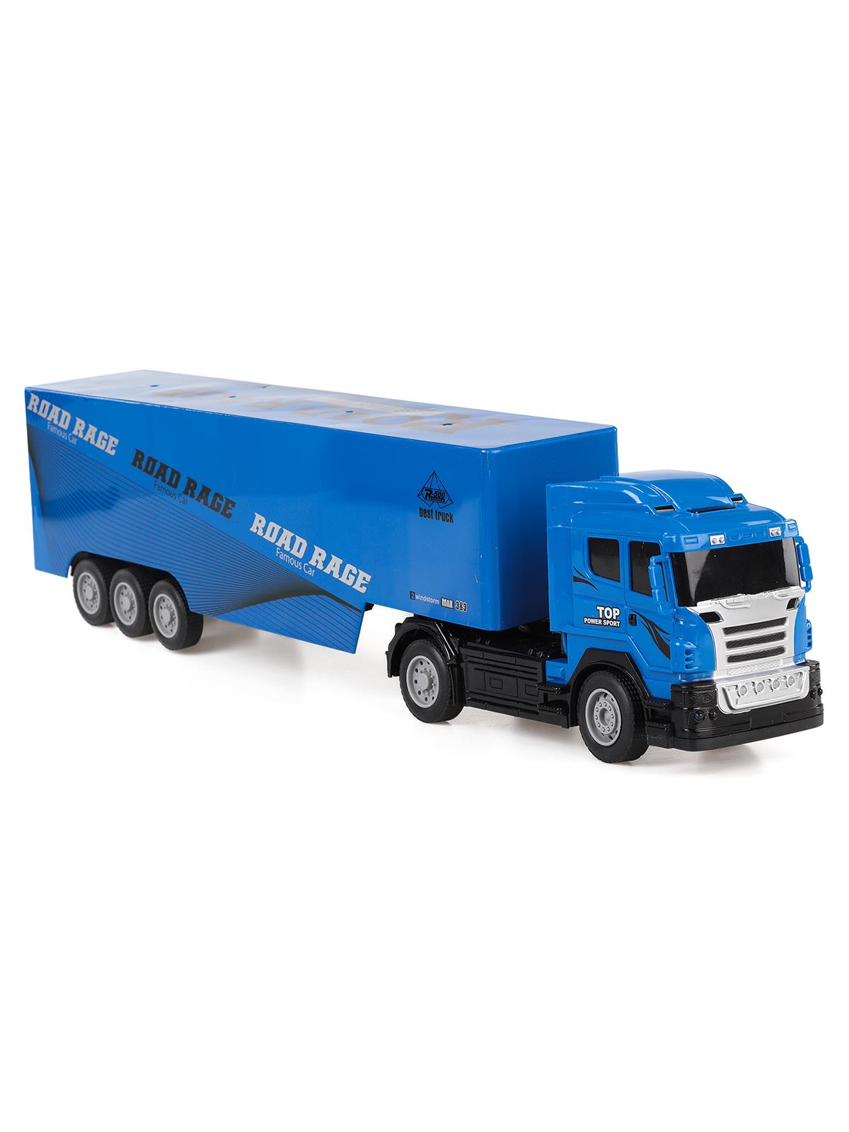 Seher Oyuncak 1:32 Uzaktan Kumandalı Tır Kapalı Dorseli - Mavi