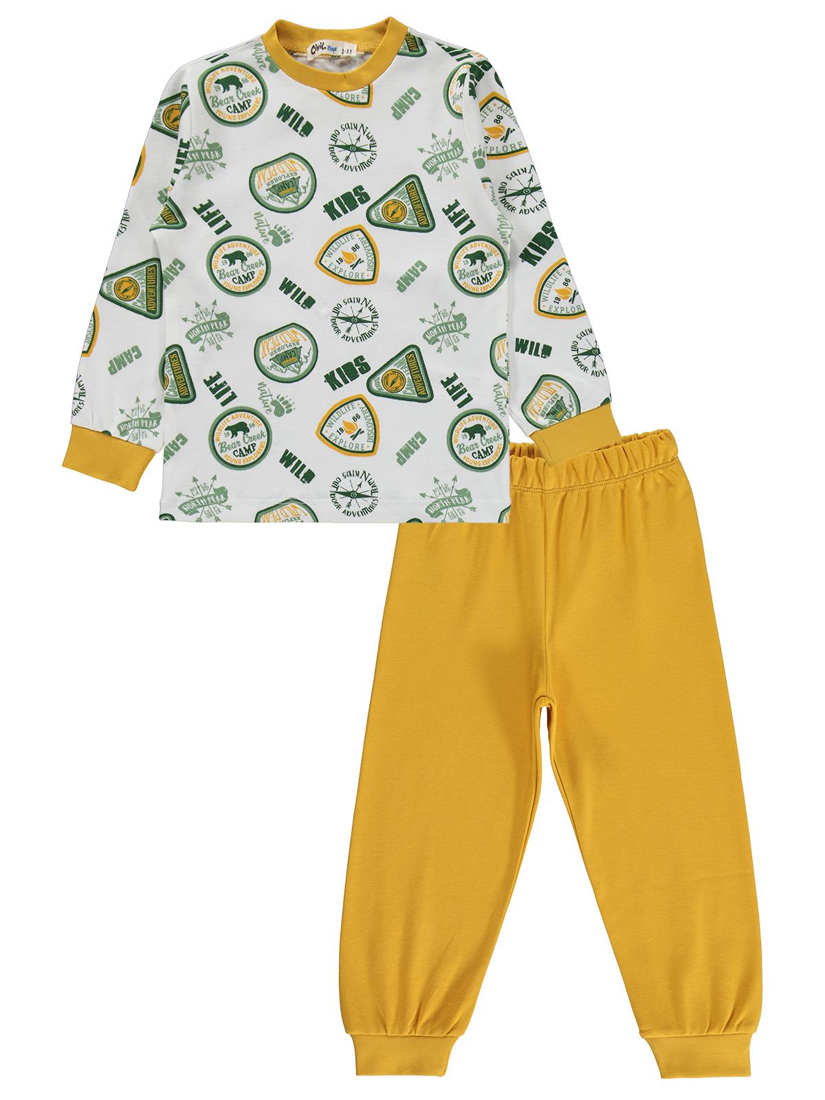 Civil Boys Kids Armalar Baskılı 2-5 Yaş Pijama Takımı - Yeşil