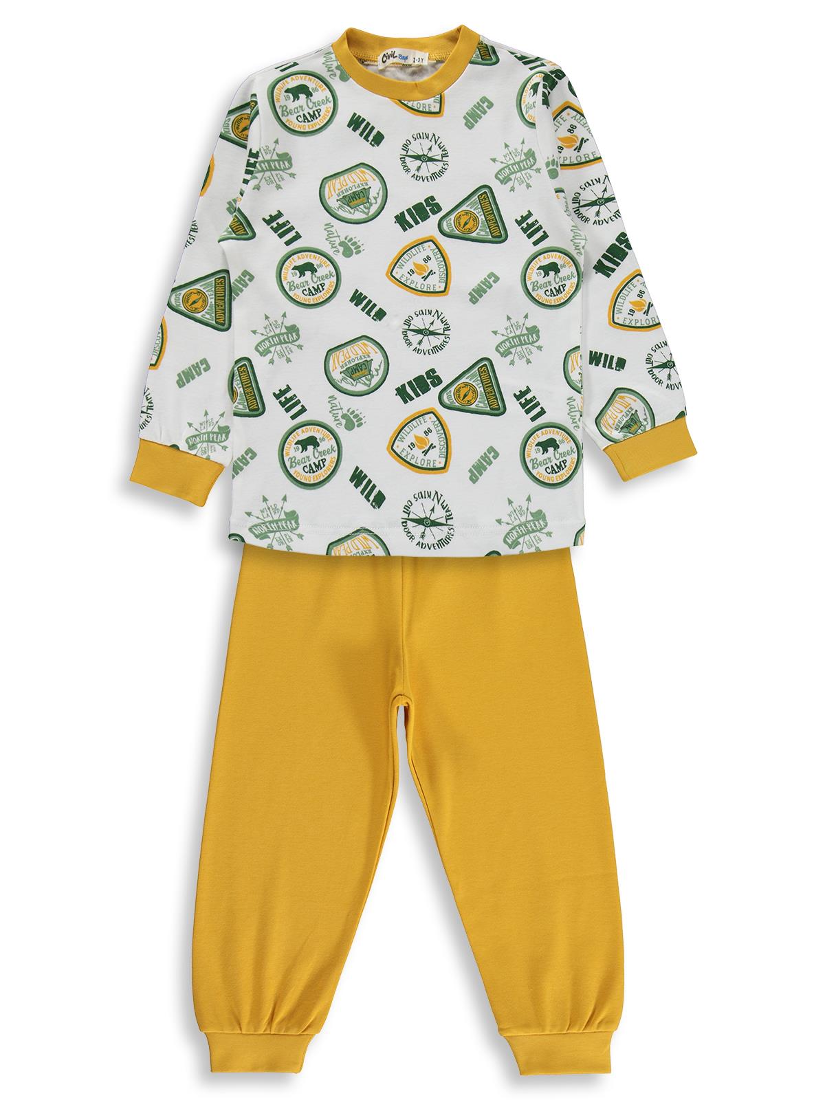 Civil Boys Kids Armalar Baskılı 2-5 Yaş Pijama Takımı - Yeşil