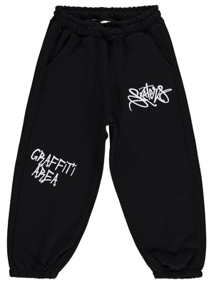 Civil Boys Skaters Baskılı 6-9 Yaş Eşofman Altı - Siyah