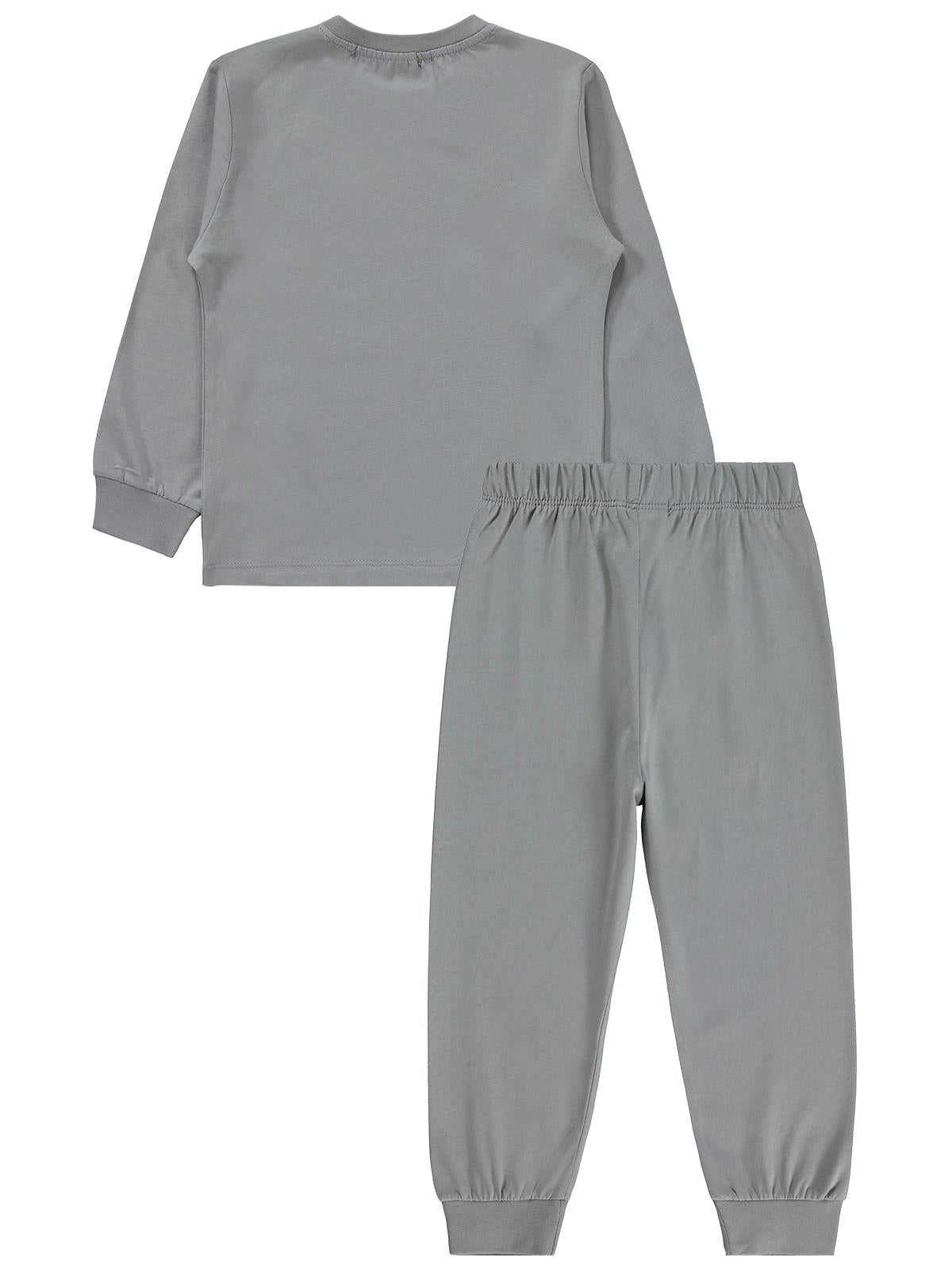 Civil Boys Araba Baskılı 2-5 Yaş Pijama Takımı - Gri