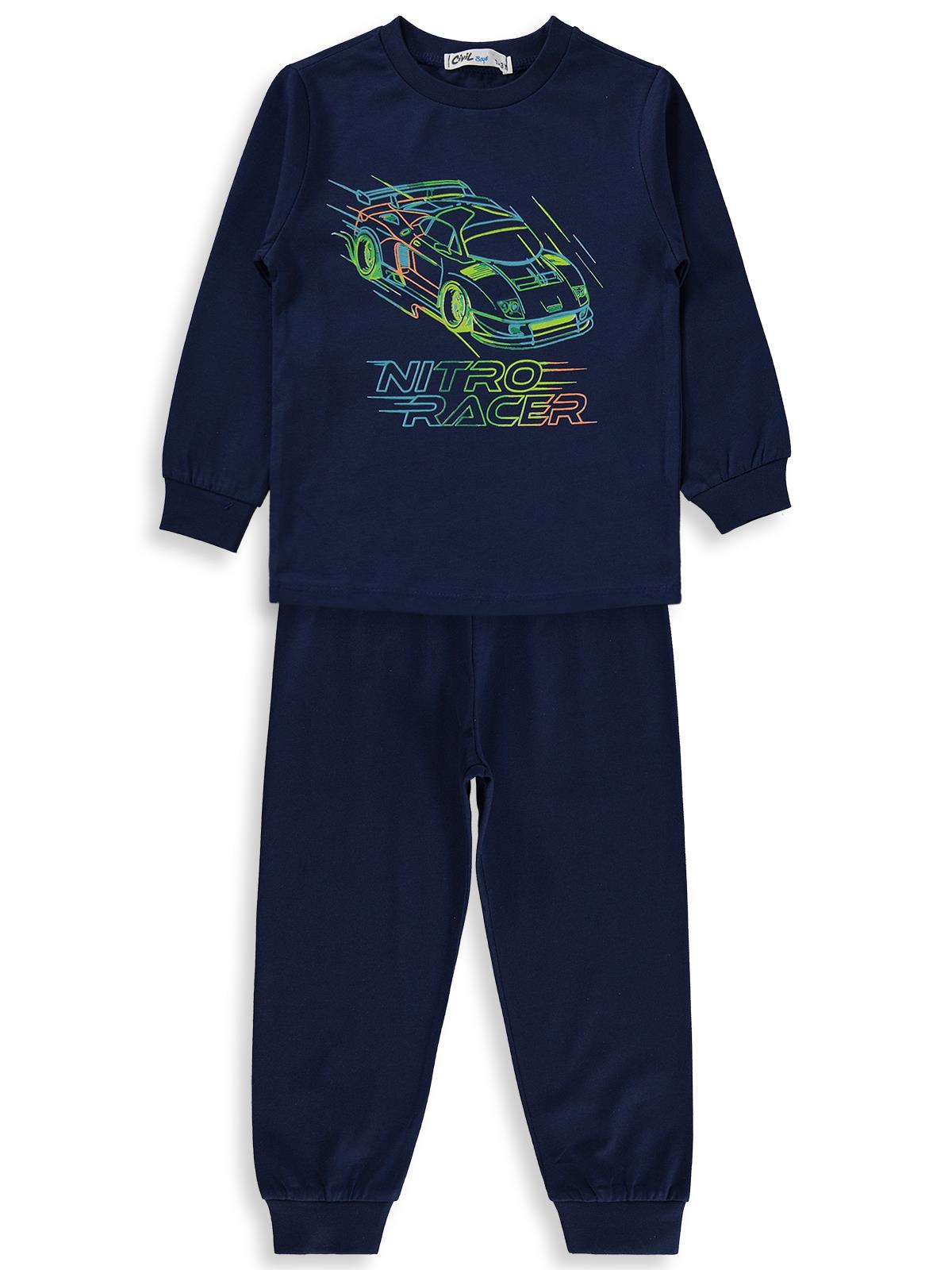 Civil Boys Araba Baskılı 2-5 Yaş Pijama Takımı - Lacivert