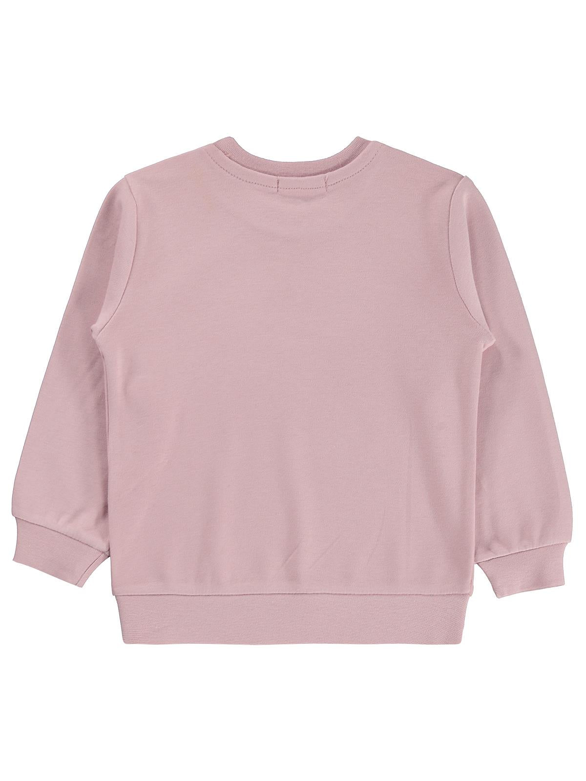 Civil Kız Çocuk Düz Sweatshirt | İnterlok Uzun Kol Bisiklet Yaka | Okul Kreş ve Günlük Kullanım - Lila