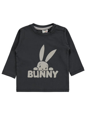 Civil Baby Bunny Baskılı 6-18 Ay Sweatshirt - Gri