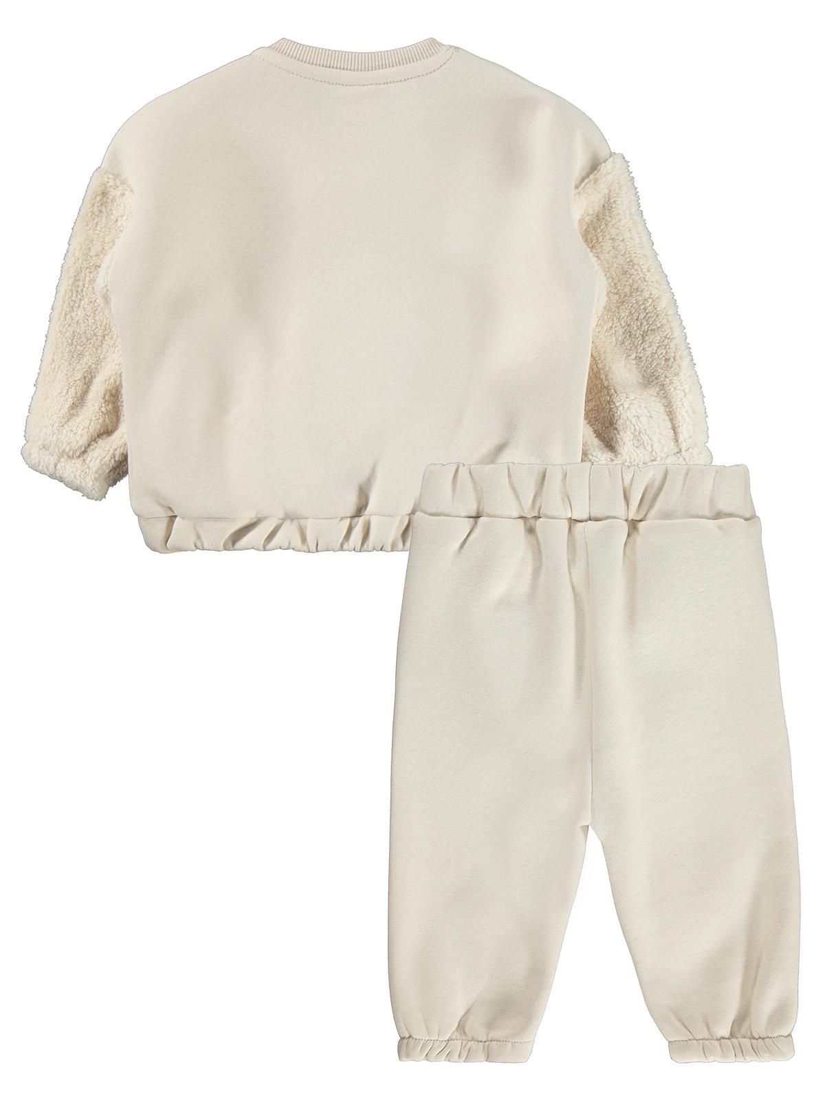 Civil Baby Tavşan Velsoft Aplike Garnili 6-18 Ay Takım - Bej
