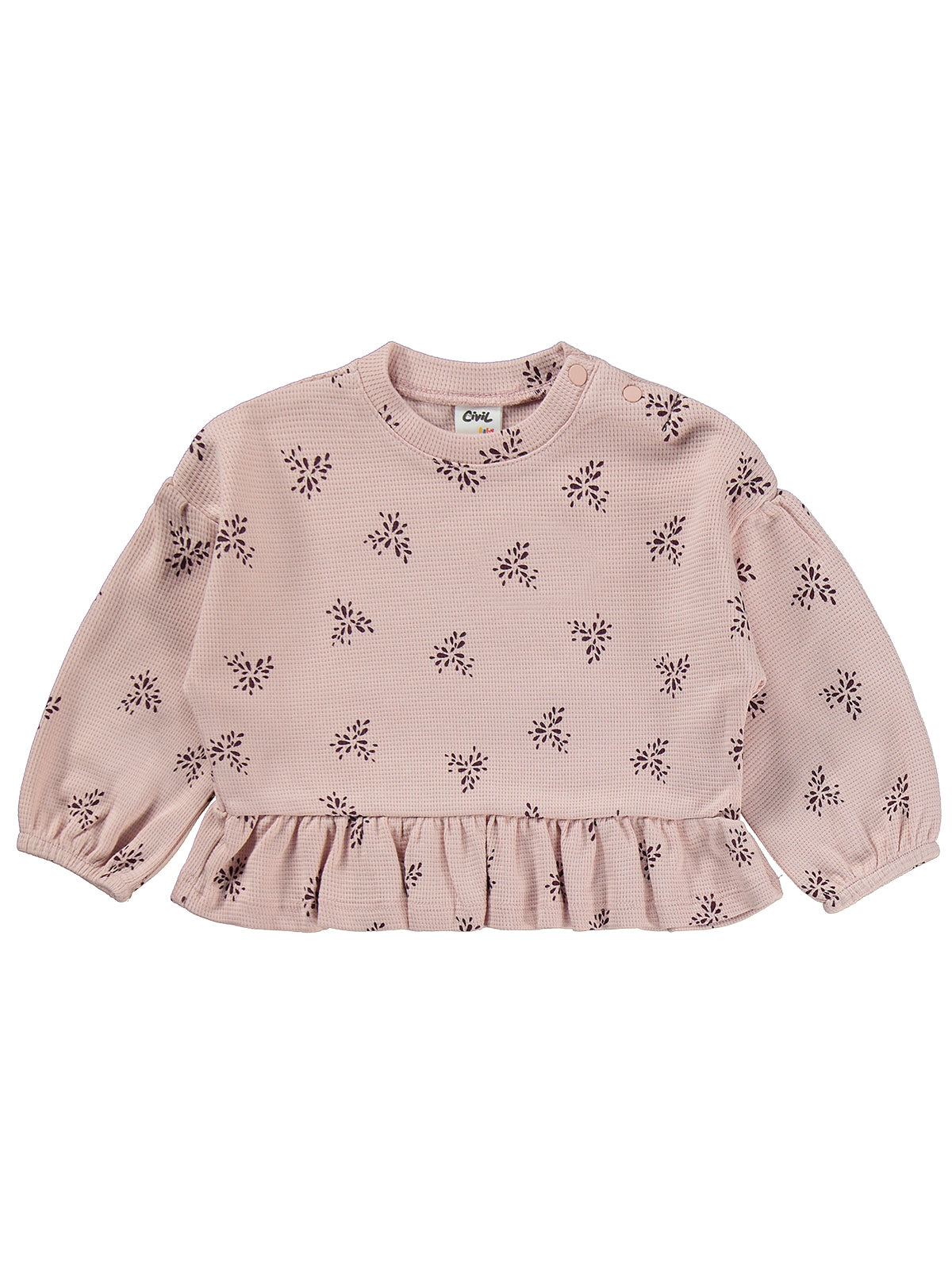 Civil Baby Etnik Desen Empirme 6-18 Ay Takım - Pembe