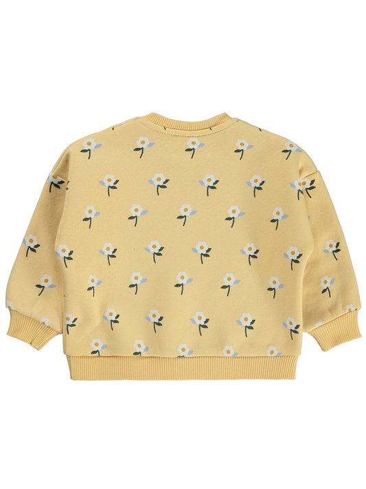 Civil Baby Çiçek Empirme 6-18 Ay Sweatshirt - Sarı
