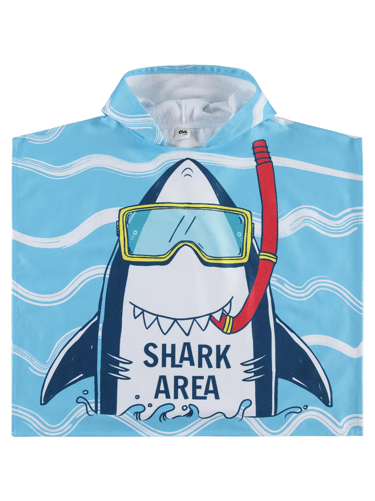Civil Boys Shark Area Desenli Panço - Mavi