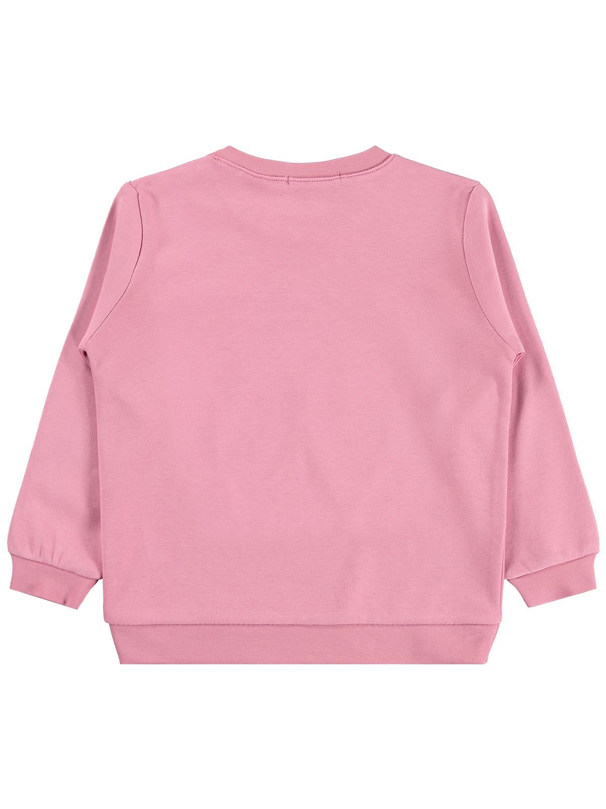 Civil Girls Kelebek Baskılı 2-5 Yaş Sweatshirt  - Pembe