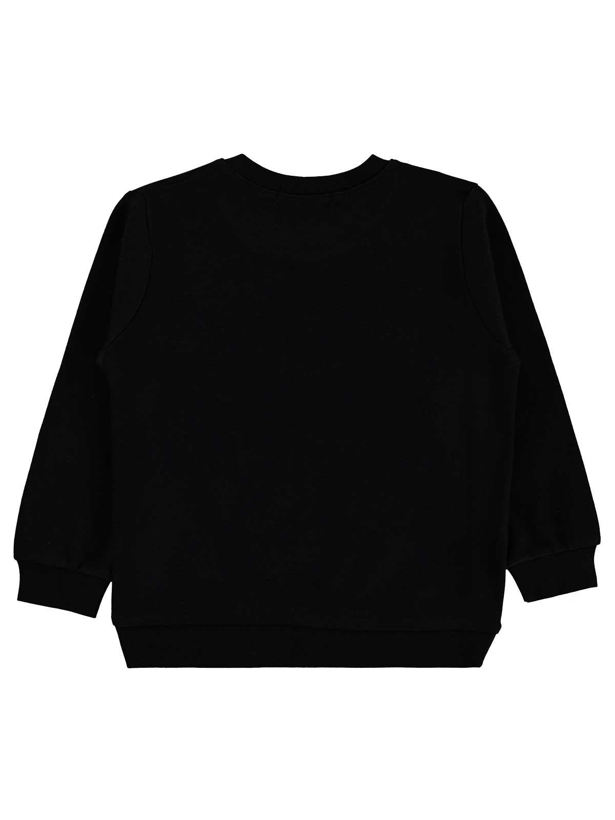 Civil Girls Kelebek Baskılı 2-5 Yaş Sweatshirt  - Siyah