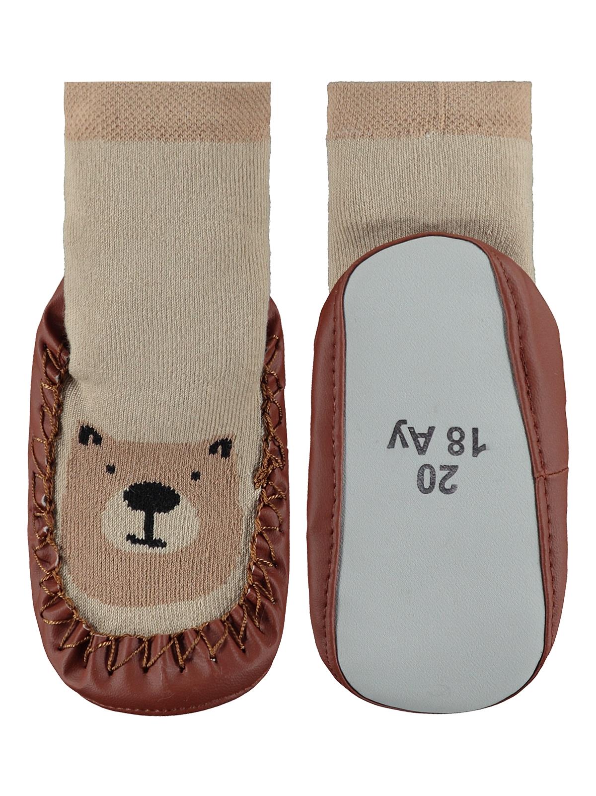 Civil Baby Bear Bebek Erkek Havlu Çarık Çorap 12-36 Ay