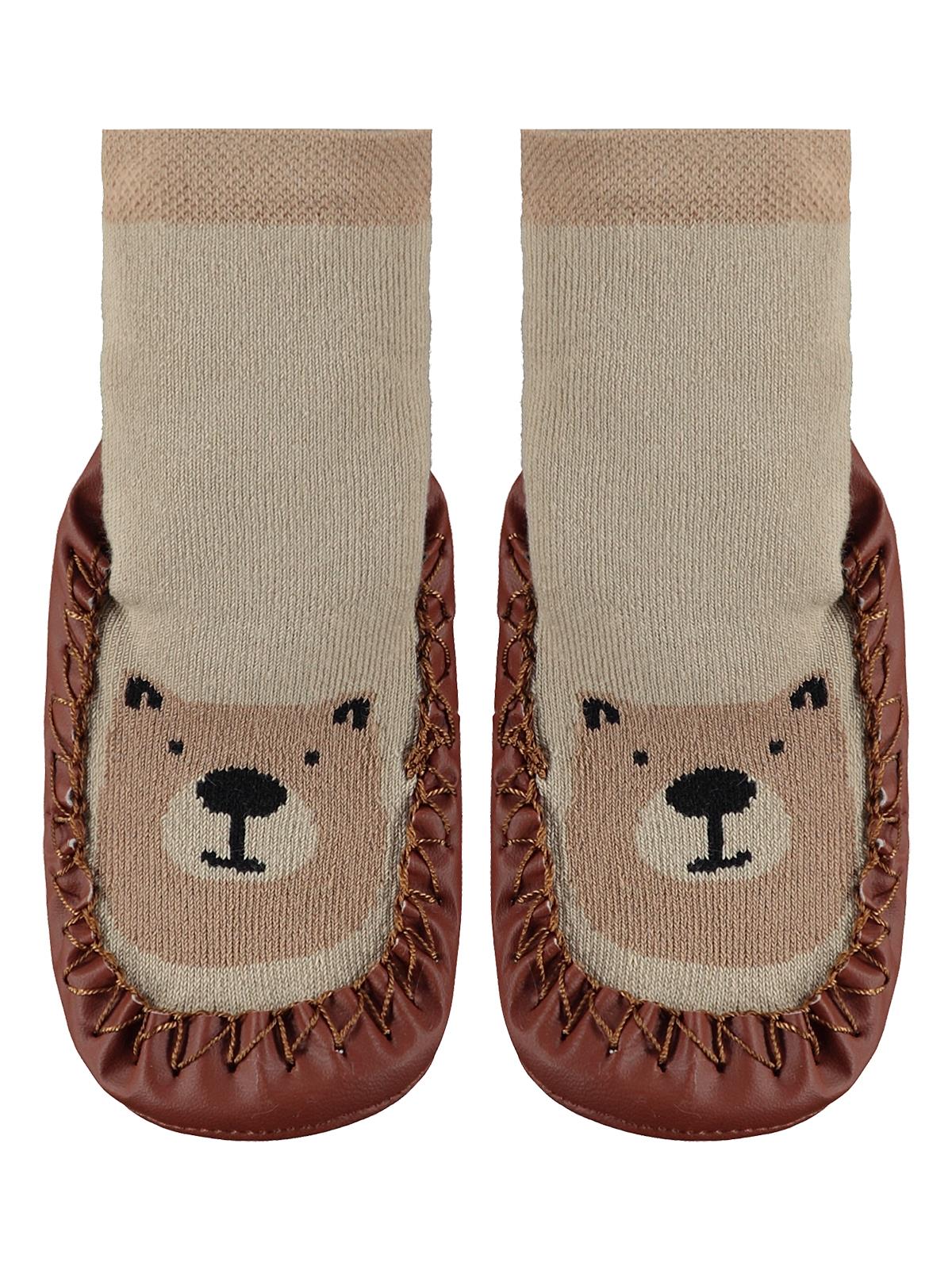 Civil Baby Bear Bebek Erkek Havlu Çarık Çorap 12-36 Ay