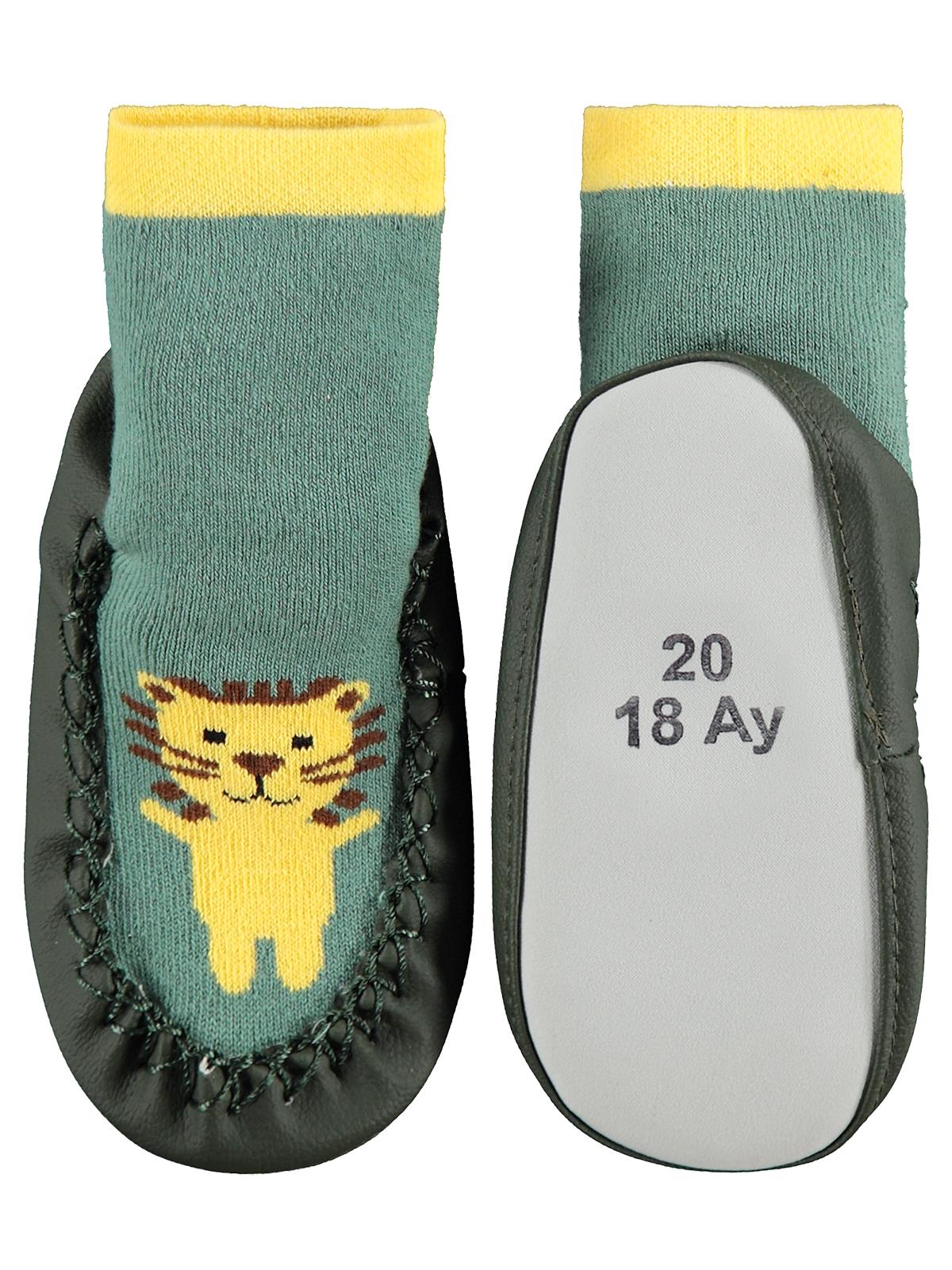 Civil Baby Lion Bebek Erkek Havlu Çarık Çorap 12-36 Ay