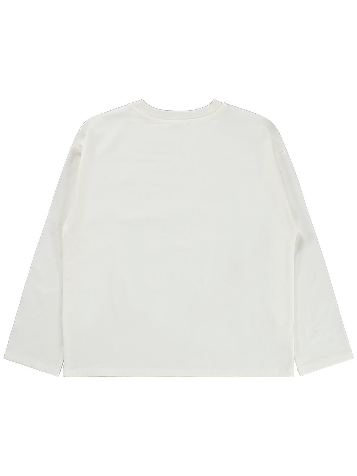 Civil Girls Trust Baskılı 10-13 Yaş Sweatshirt - Beyaz
