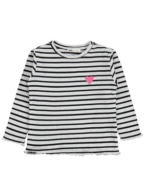 Civil Girls Çizgili 2-5 Yaş Sweatshirt - Ekru