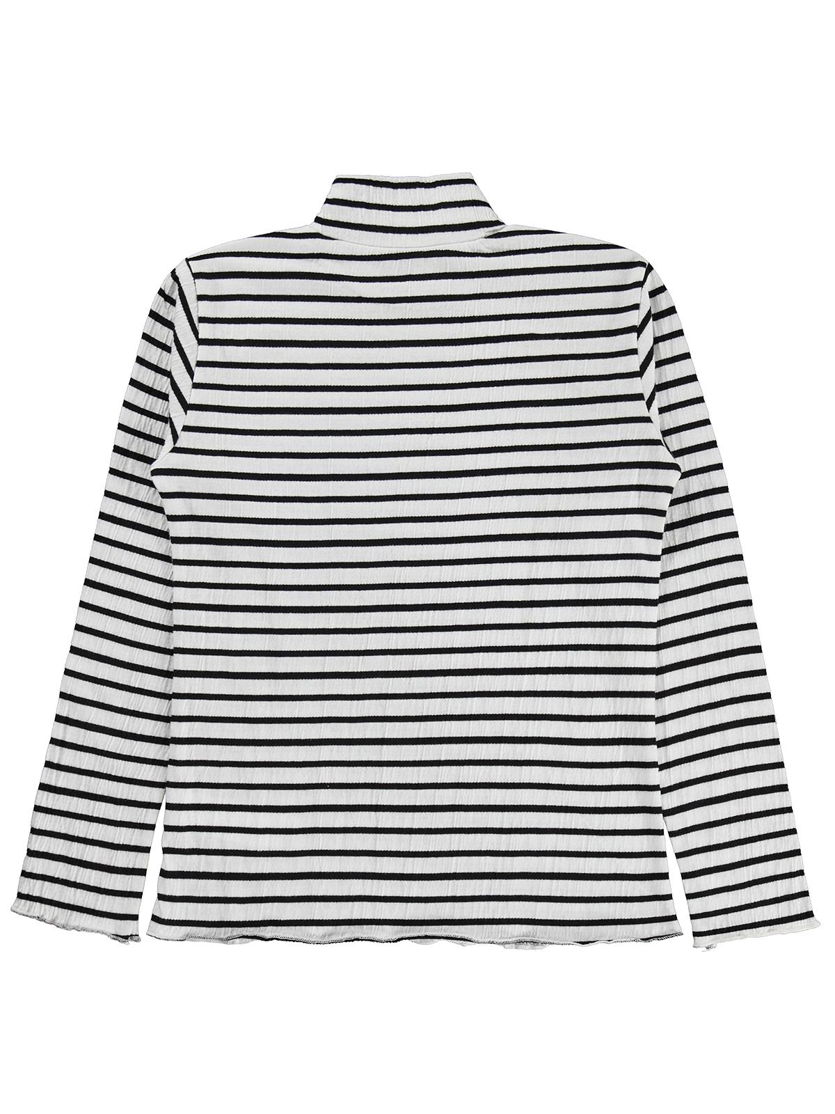 Civil Girls Çizgili Boğazlı 10-13 Yaş Sweatshirt - Ekru