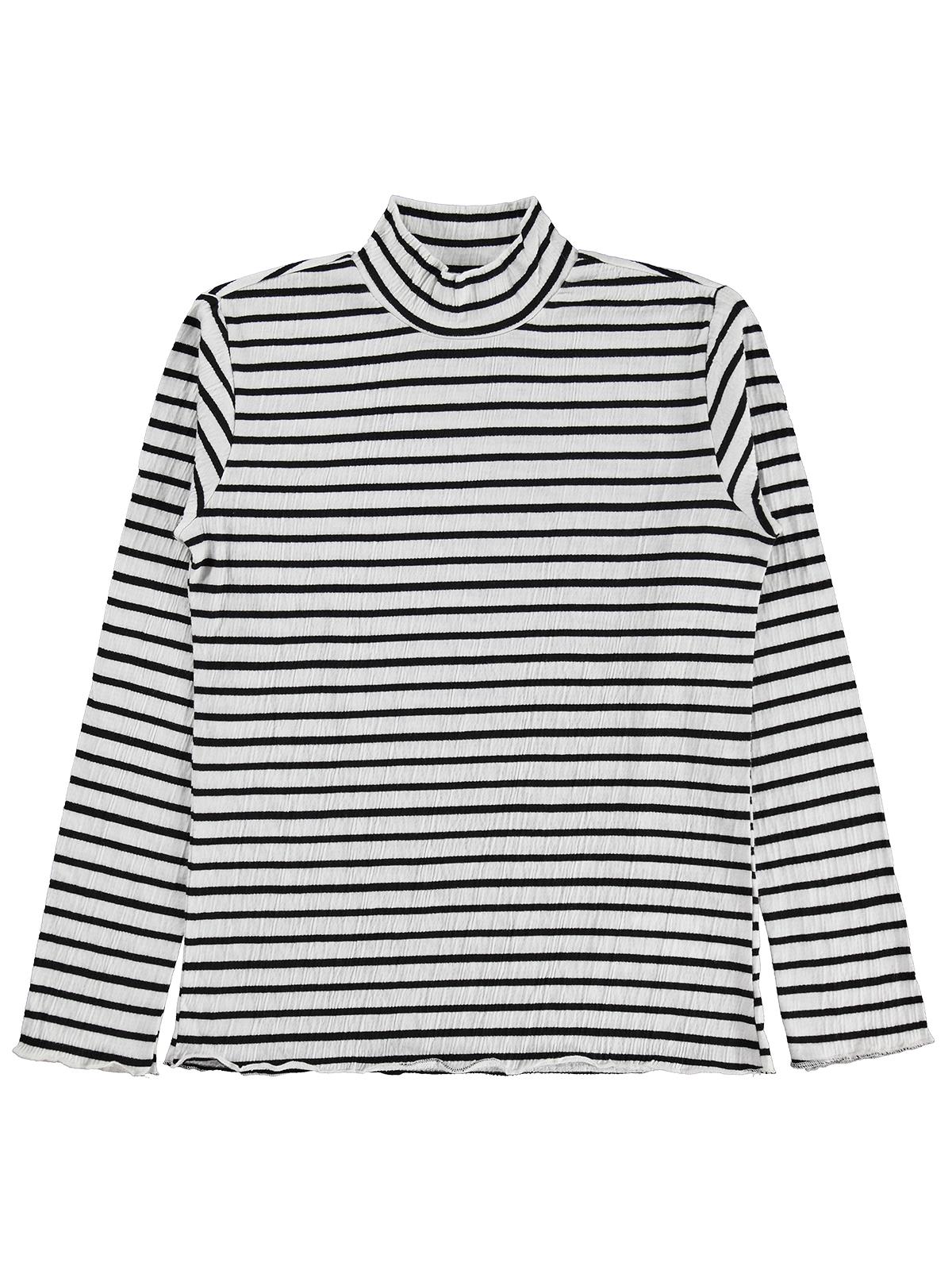 Civil Girls Çizgili Boğazlı 10-13 Yaş Sweatshirt - Ekru