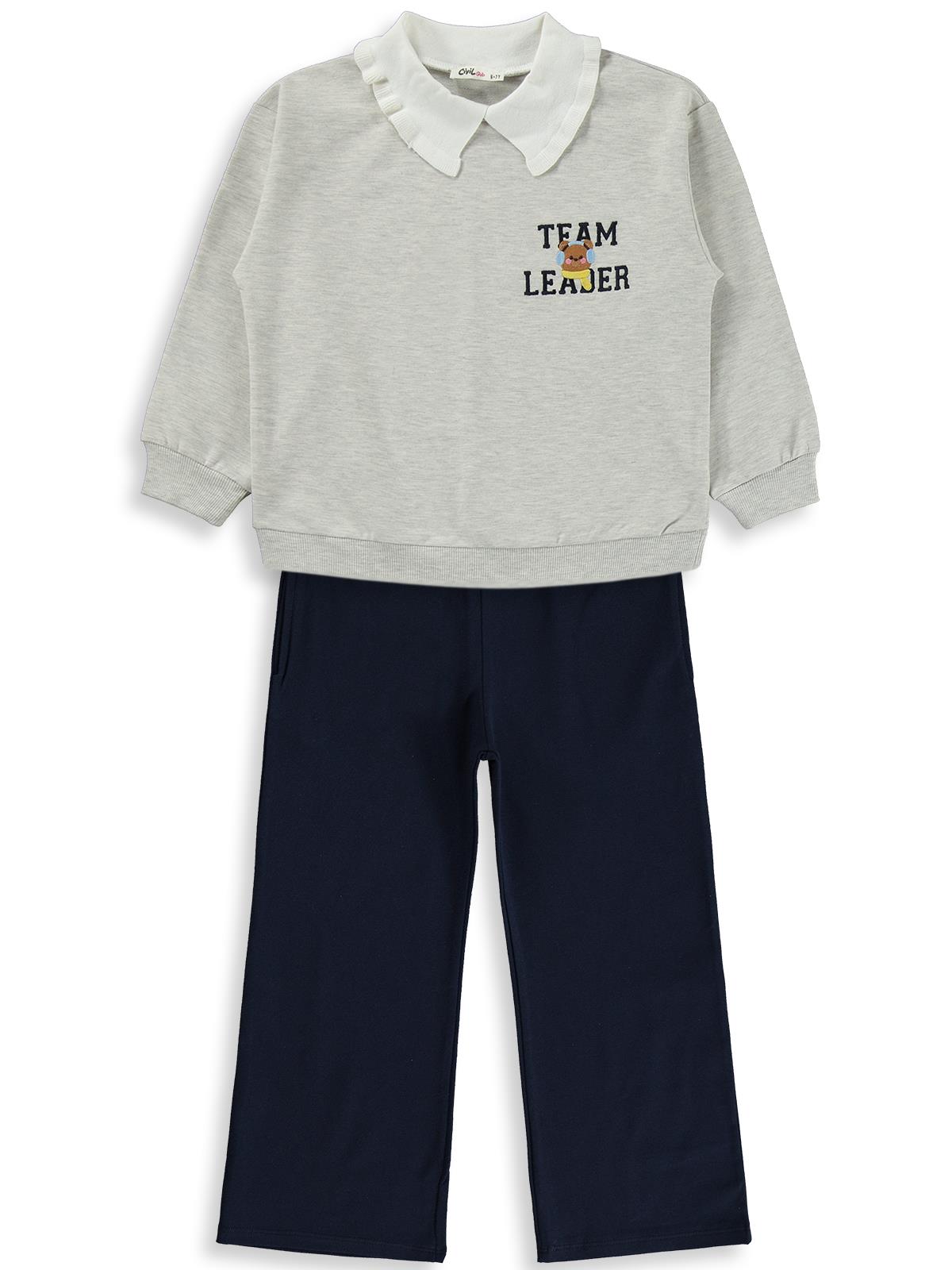 Civil Girls Team Leader 6-9 Yaş Eşofman Takımı - Ekru