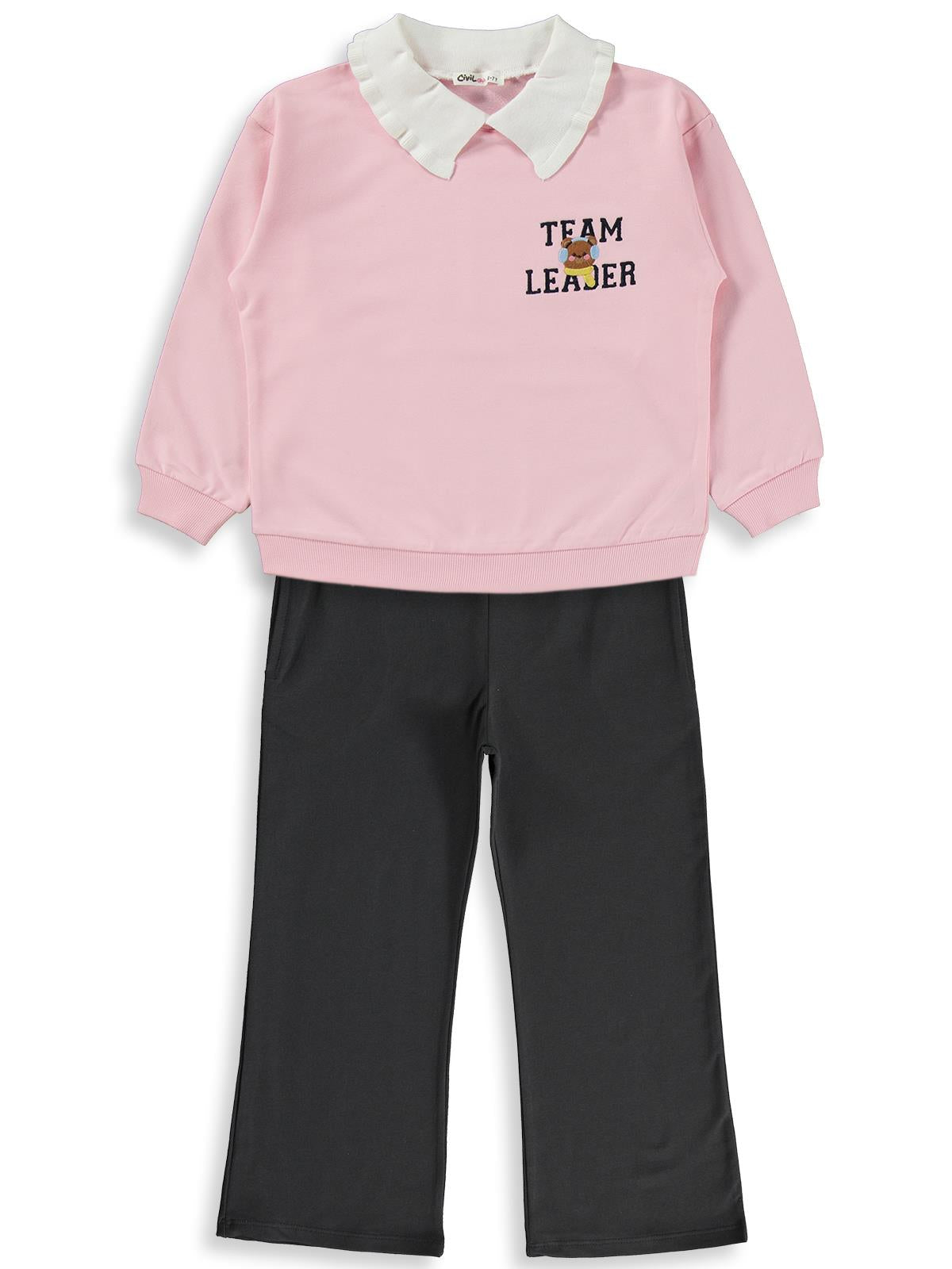 Civil Girls Team Leader 6-9 Yaş Eşofman Takımı - Pudra