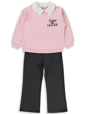 Civil Girls Team Leader 6-9 Yaş Eşofman Takımı - Pudra
