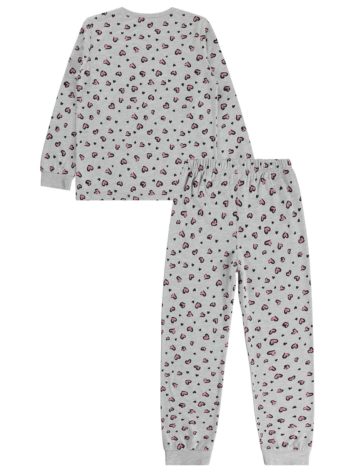Civil Girls Leopar 10-13 Yaş Pijama Takımı - Gri